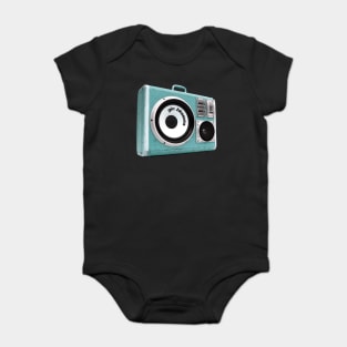 a radio with gin blossoms sticker Baby Bodysuit